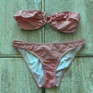 Striped Bikini Top and Bottom